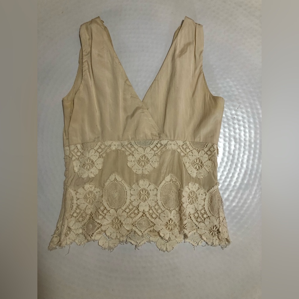 Elie Tahari silk & cotton lace camisole- XS size